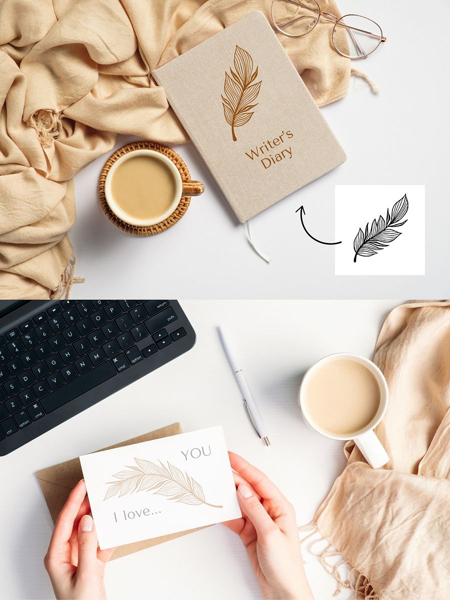 Elegant Line Art Feathers Collection product image (3)