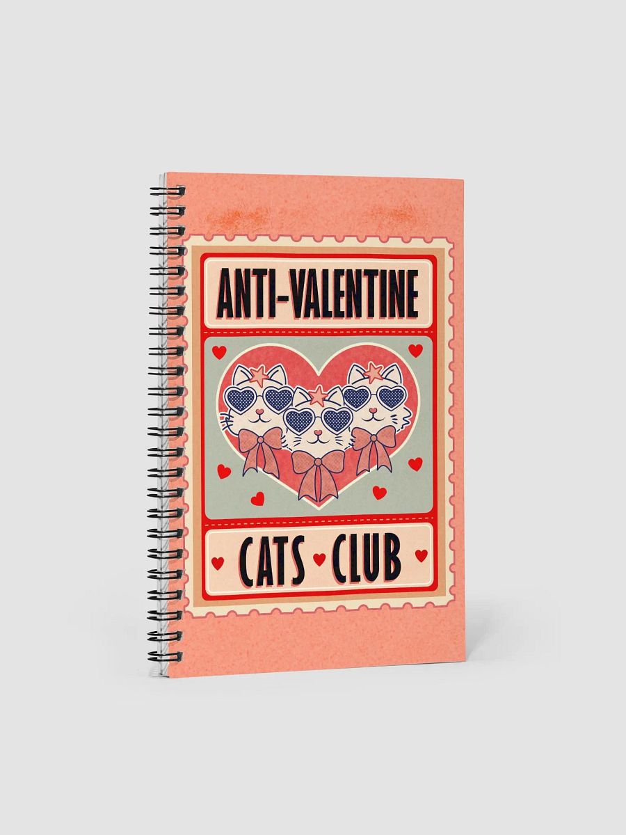 Galentine Cats Club - spiral notebook product image (1)