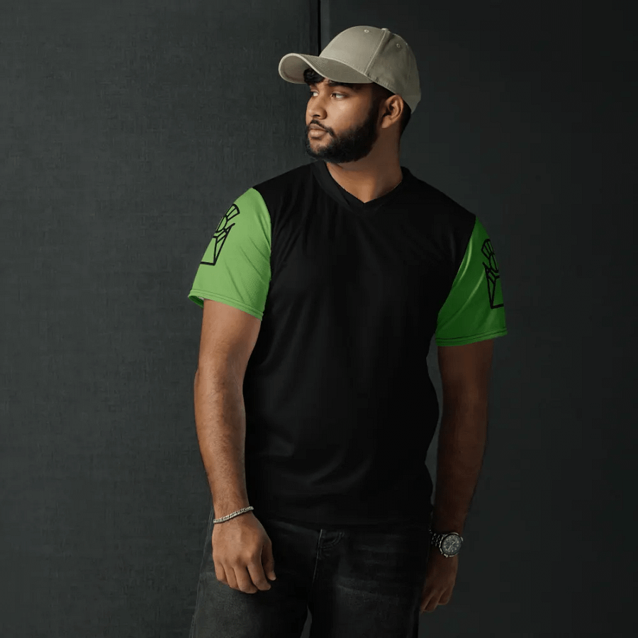 Reverence Icon / MO Unisex Sports Jersey / Black + Olive product image (4)