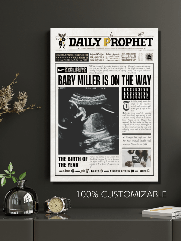 Daily Prophet Baby Announcement Newspaper Harry Potter Editable Template I 100% Customizable product image (6)