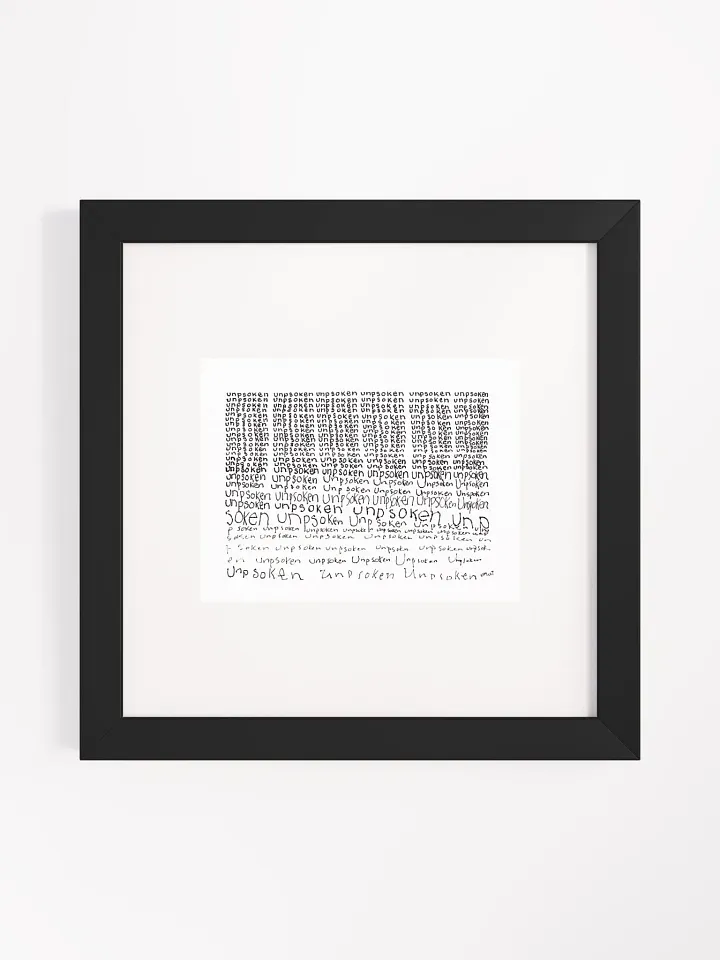 Unpsoken Panel Card Print Framed product image (1)