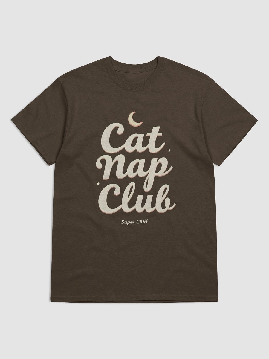 Cat Nap Club T-Shirt | Gildan 5000 | Cozy Moon & Stars Design for Cat Lovers product image (29)