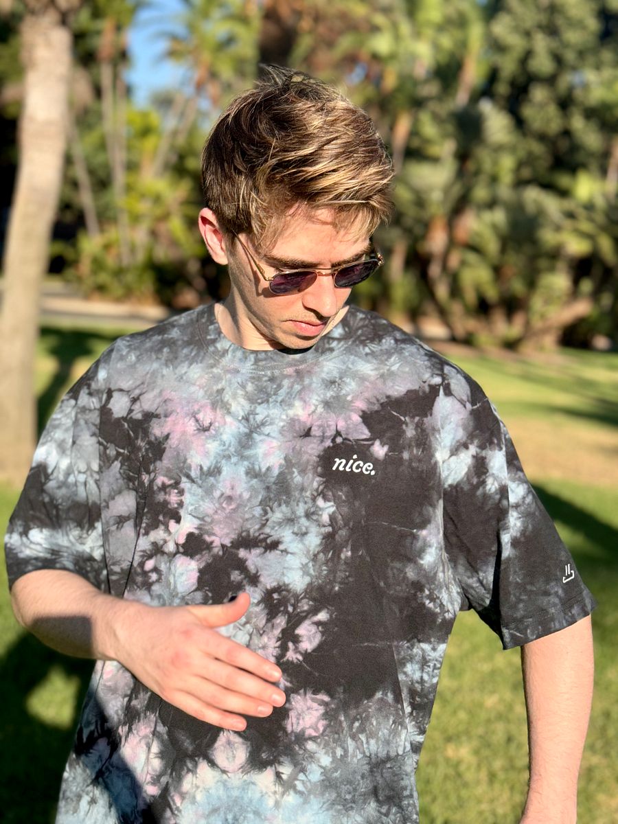 Nice. Embroidered Tie Dye Tee (Milky Way) product image (7)