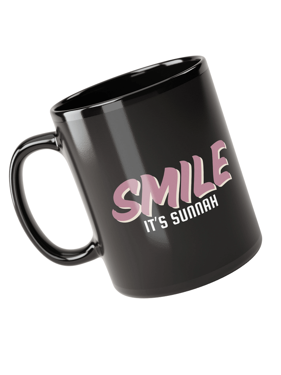 Black "Smile It's Sunnah" Mug in Dusty Rose product image (3)
