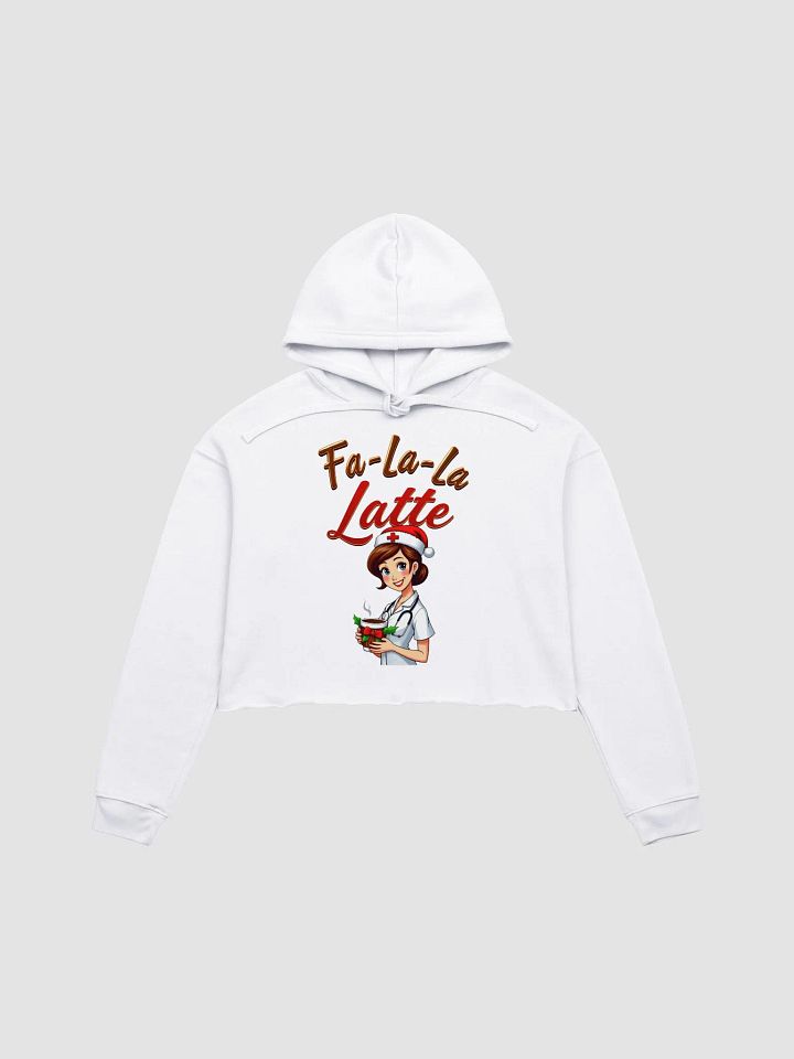 Fa-la-la Latte Nurse Crop Hoodie product image (1)