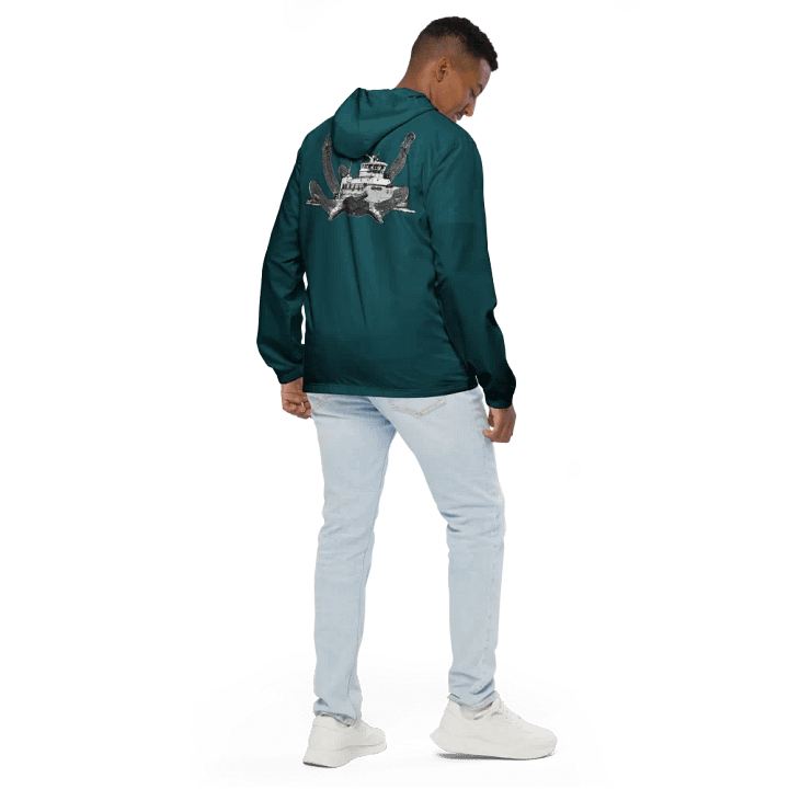 Teal Twin Anchor Titan tug Windbreaker product image (2)