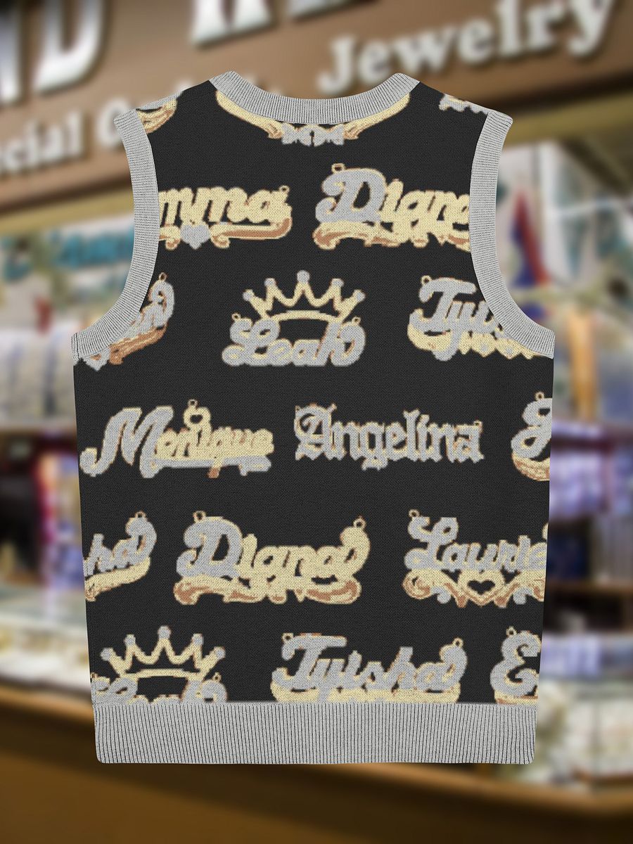 Nameplate Knit V-Neck Sweater product image (2)