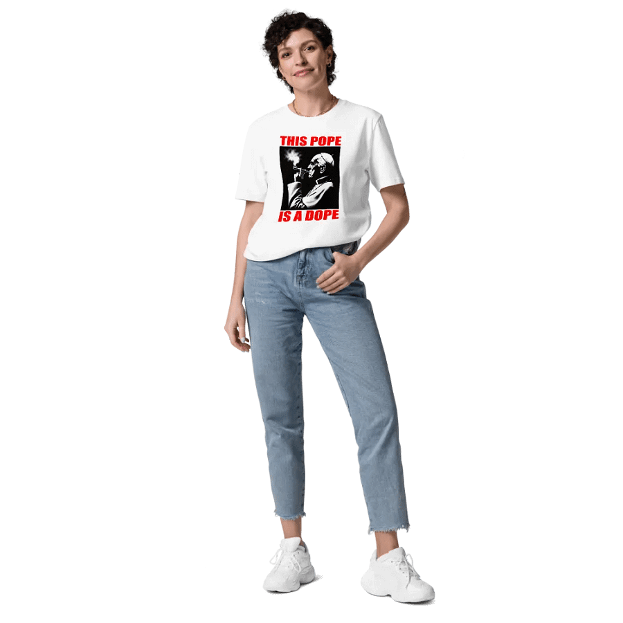 Satirical Pope Smoking T-Shirt This Pope is a Dope product image (11)