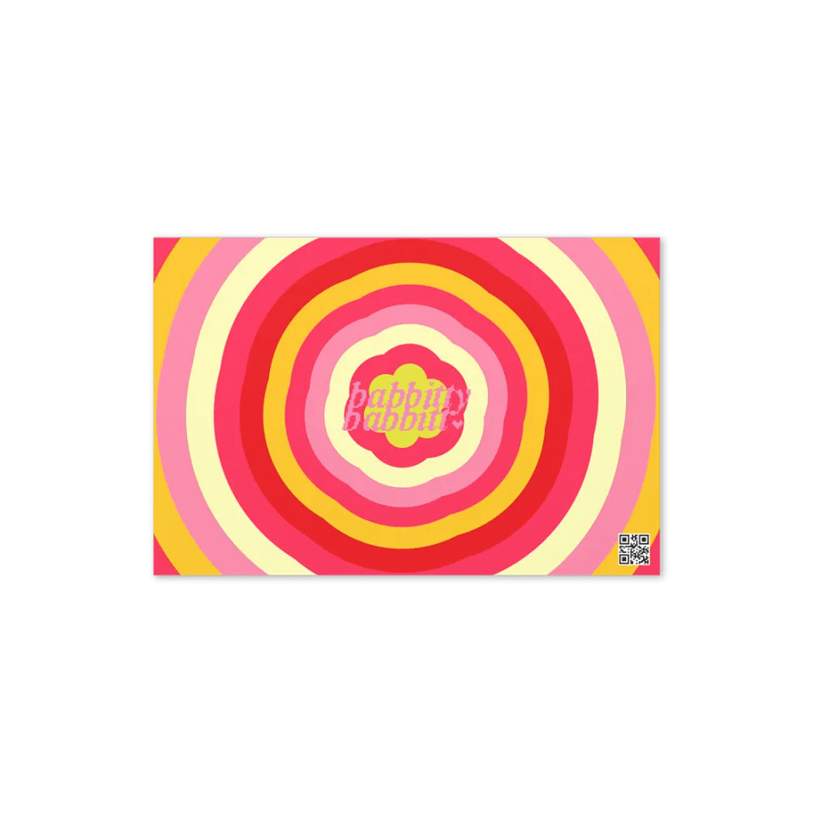 Be Mine Valentine retro landscape greetings card product image (6)