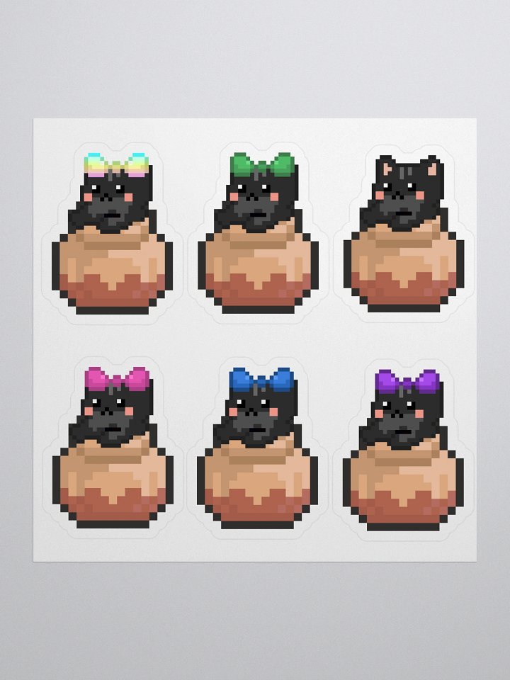 Cats in Pots Kiss Cut Stickers product image (1)