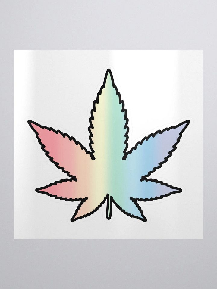 Pastel Rainbow Weed Leaf Sticker product image (1)
