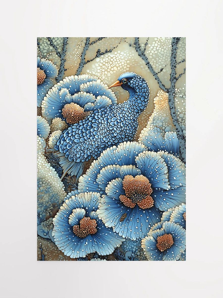 Azure Serenity: Fantasy Poster of a Mystical Forest Bird product image (4)