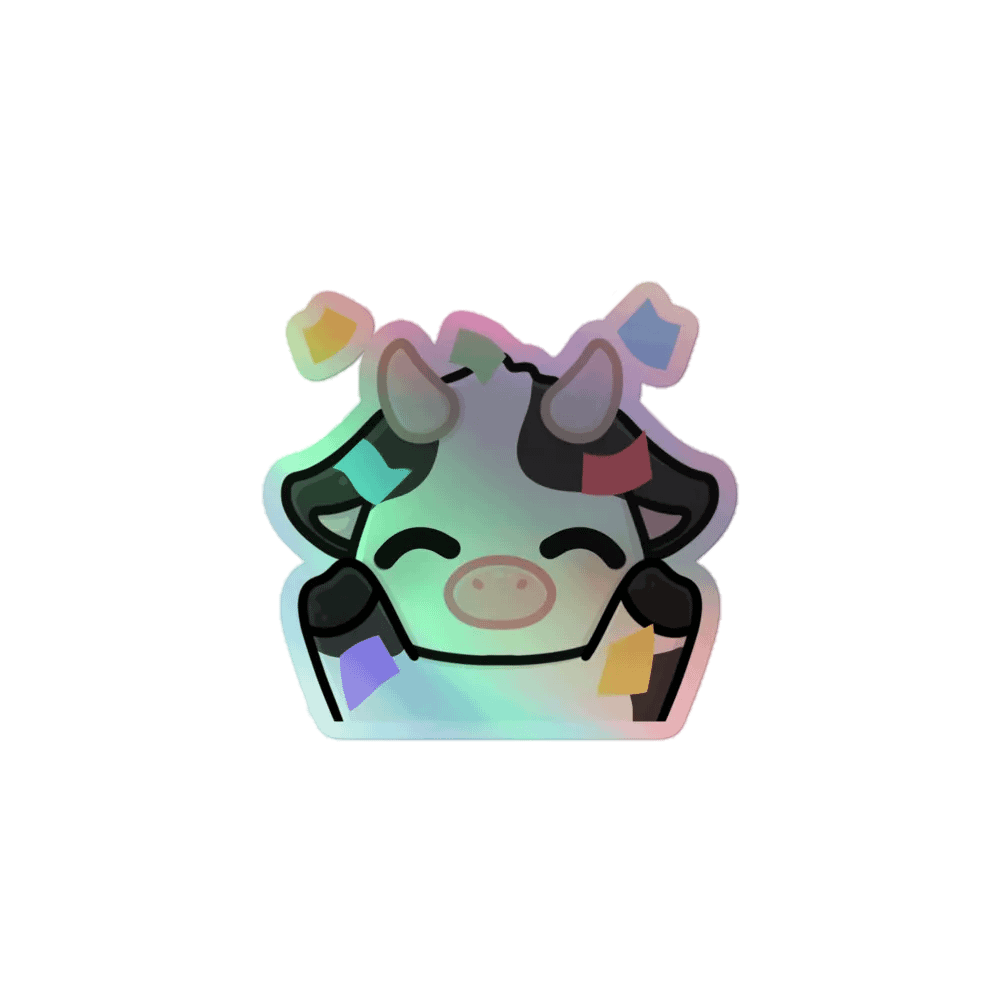 Holographic Shiny Hype Cow Sticker product image (1)