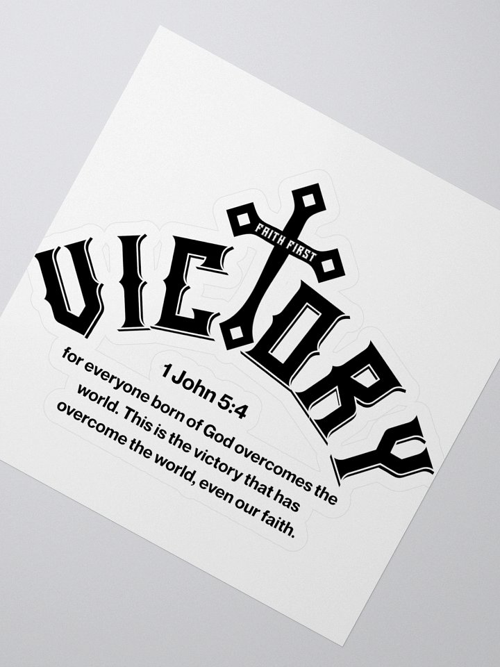 1 John 5:4 - Victory Kiss Cut Stickers product image (2)