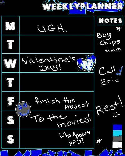 Happy Valentine's Day everyone! Because I love you, I've made a specialty Digital Anomalies weekly planner just for you guys....