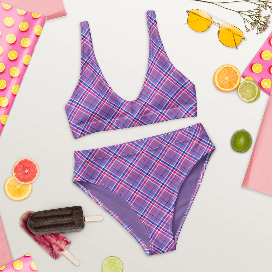 Lavender, Magenta, and Blue Plaid Bikini product image (9)