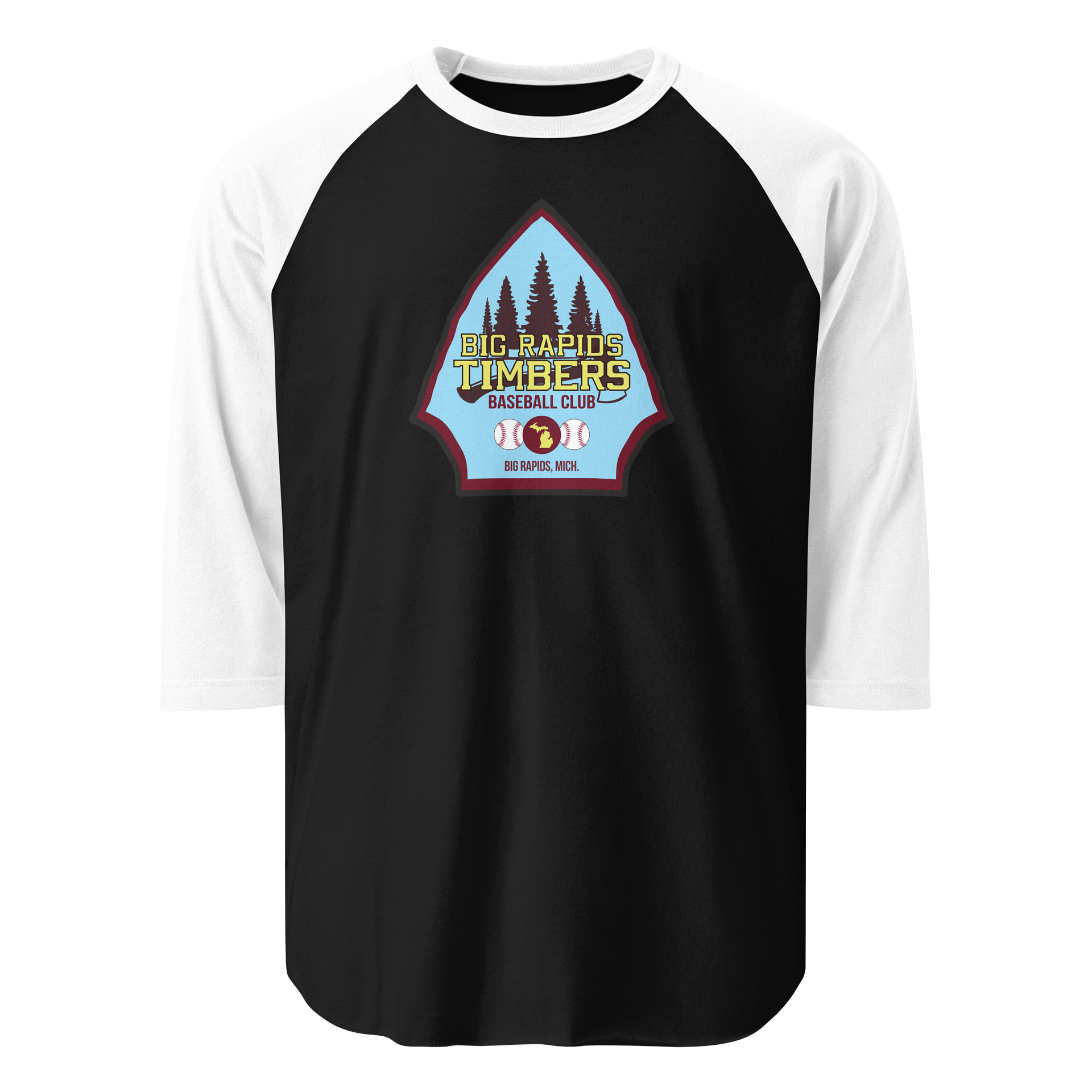 Big Rapids Timbers Baseball Tee product image (1)