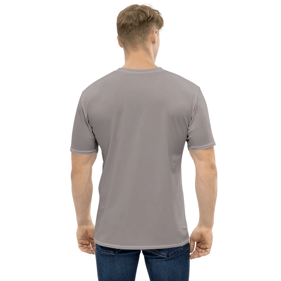 Plain Grey Soft Summer Men's Crewneck Polyester Heavyweight Premium T-Shirt by Treasure Pie product image (3)