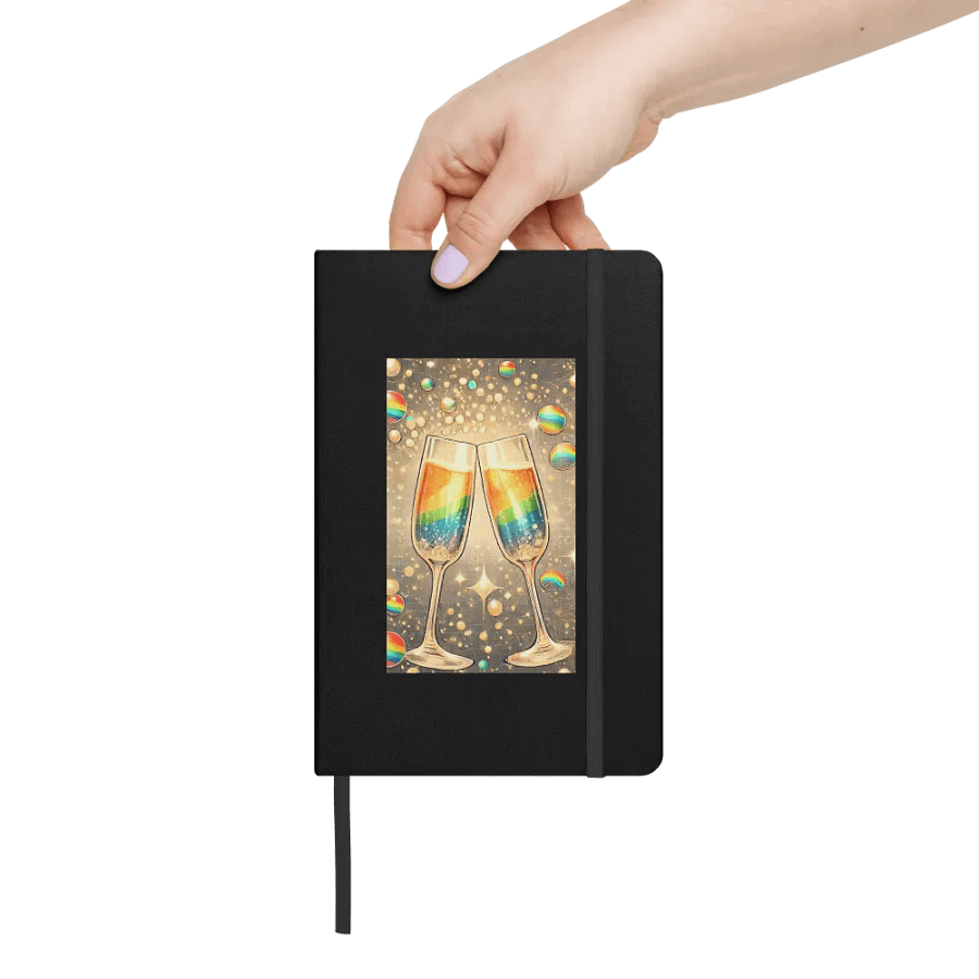 Rainbow Champagne Celebration Journal / Guestbook - BLACK product image (7)
