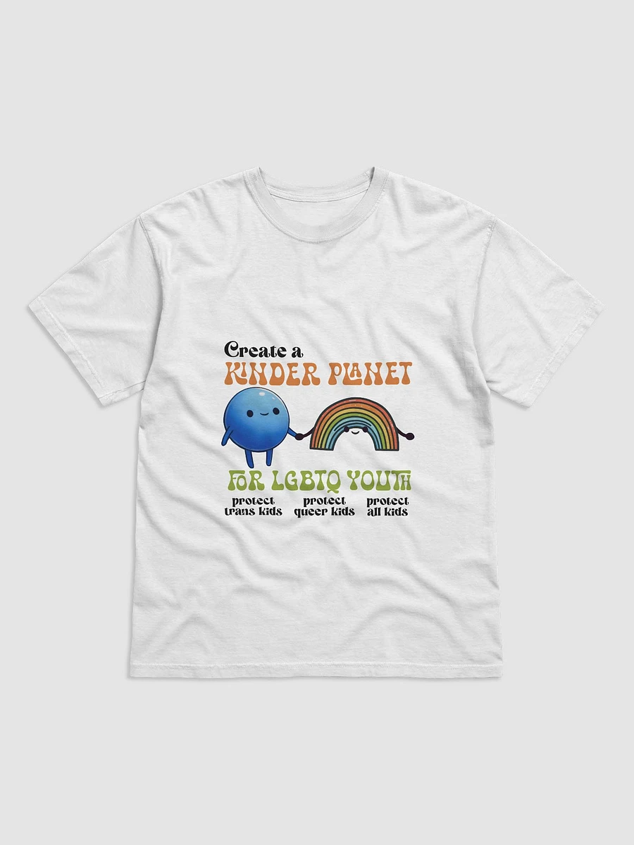 Create a kinder planet T-shirt product image (1)