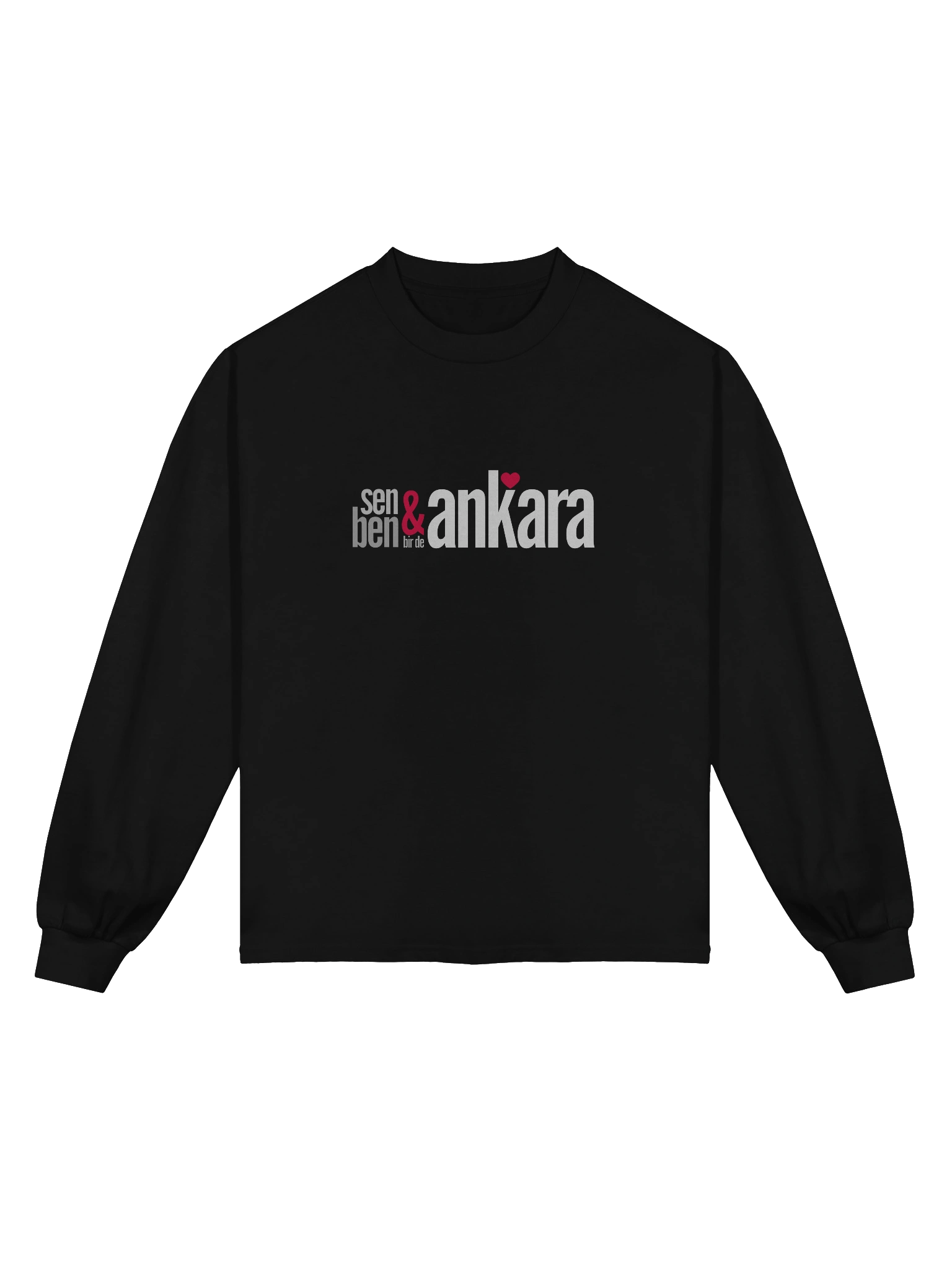 Başkent'in Kalbine Aşk Mesajı: Sen & Ben Bir de Ankara | AS Colour Uzun Kollu T-Shirt product image (1)