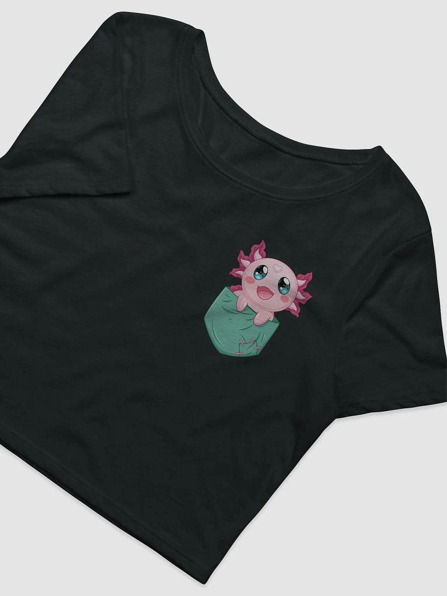 Pocket Protector Chitchat the Axolotl Salute Crop Tee product image (3)