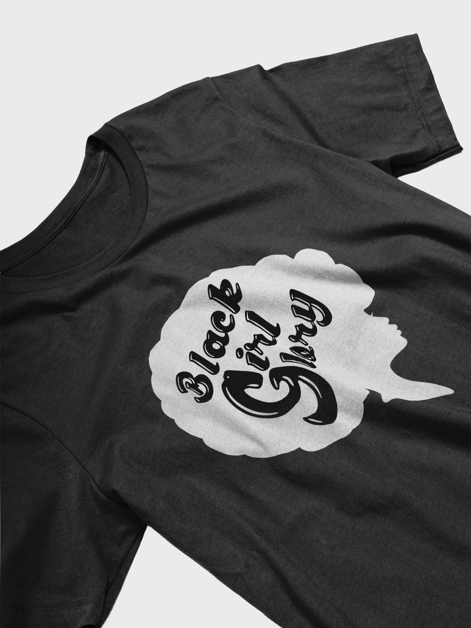 Black Girl Glory Tee (White design) product image (3)