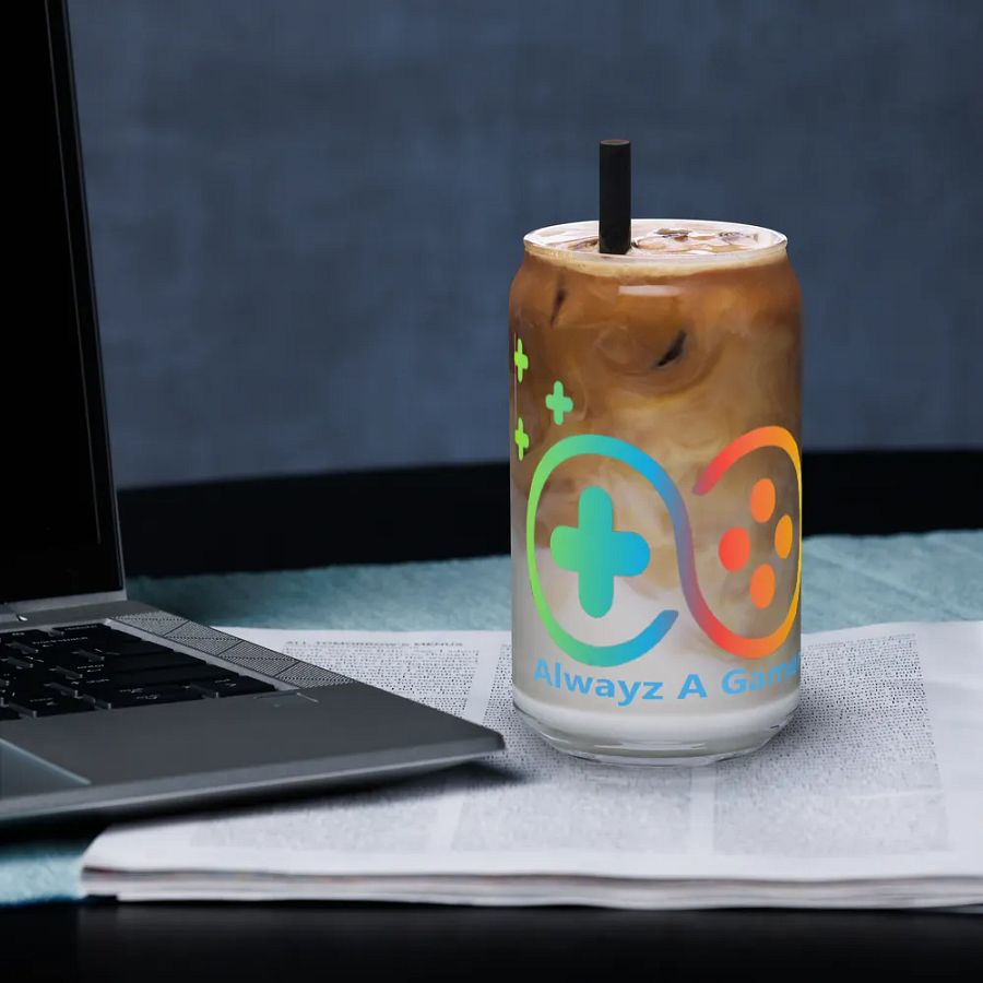 Alwayz A Gamer Glass Mug with lid product image (3)
