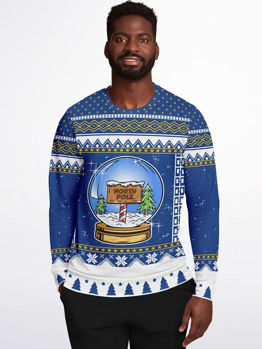 Festive North Pole Snow Globe Ugly Christmas Sweatshirt - Cozy Holiday Apparel product image (7)