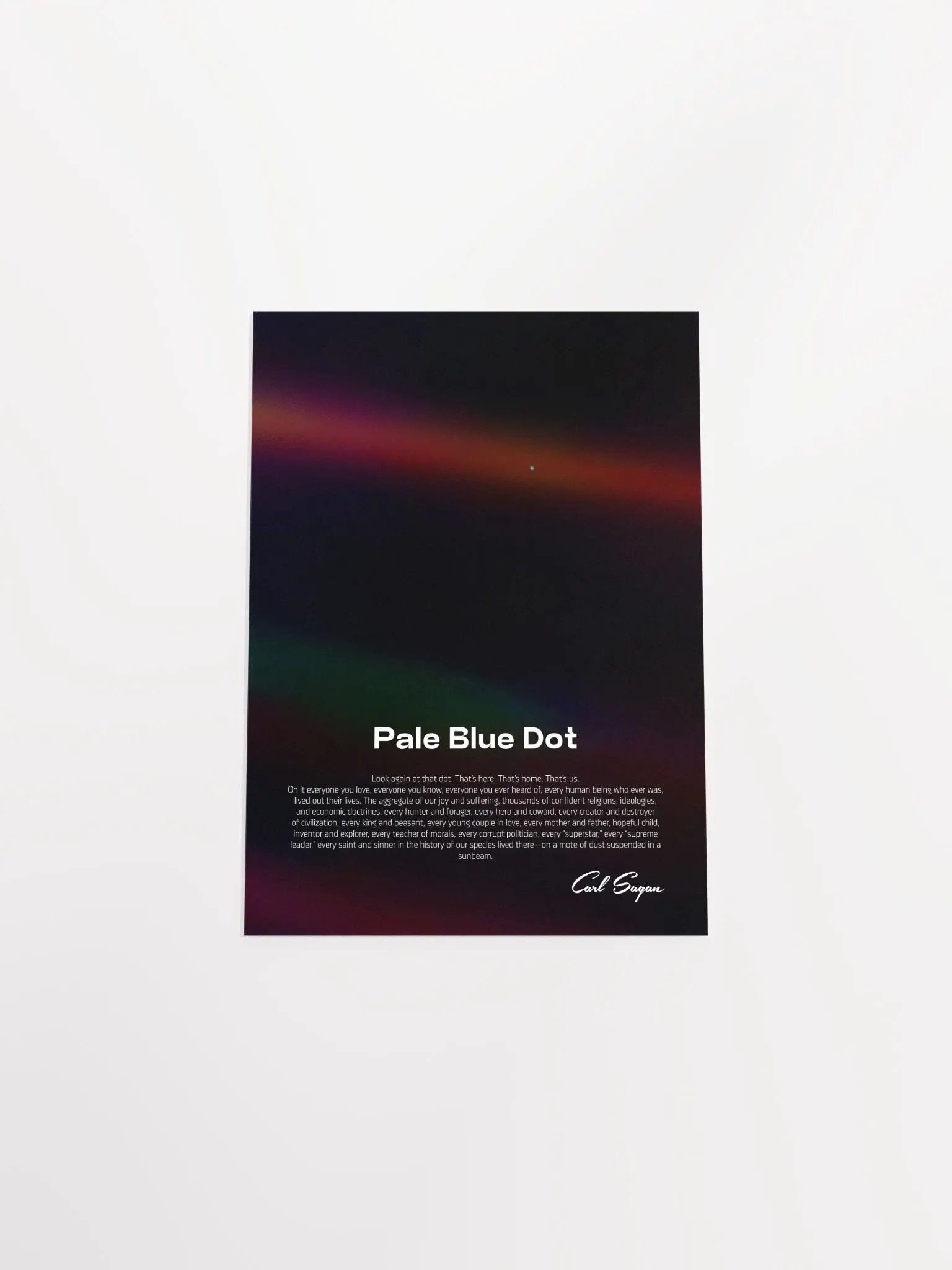 Pale Blue Dot poster, NASA Voyager 1 with Carl Sagan quote — Space poster product image (10)