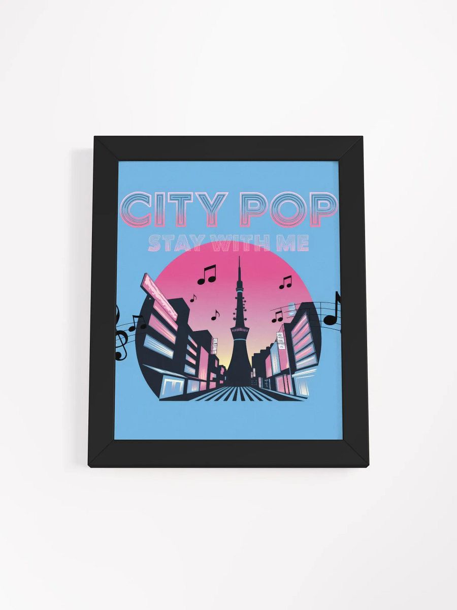City Pop Framed High-Quality Matte Poster product image (1)