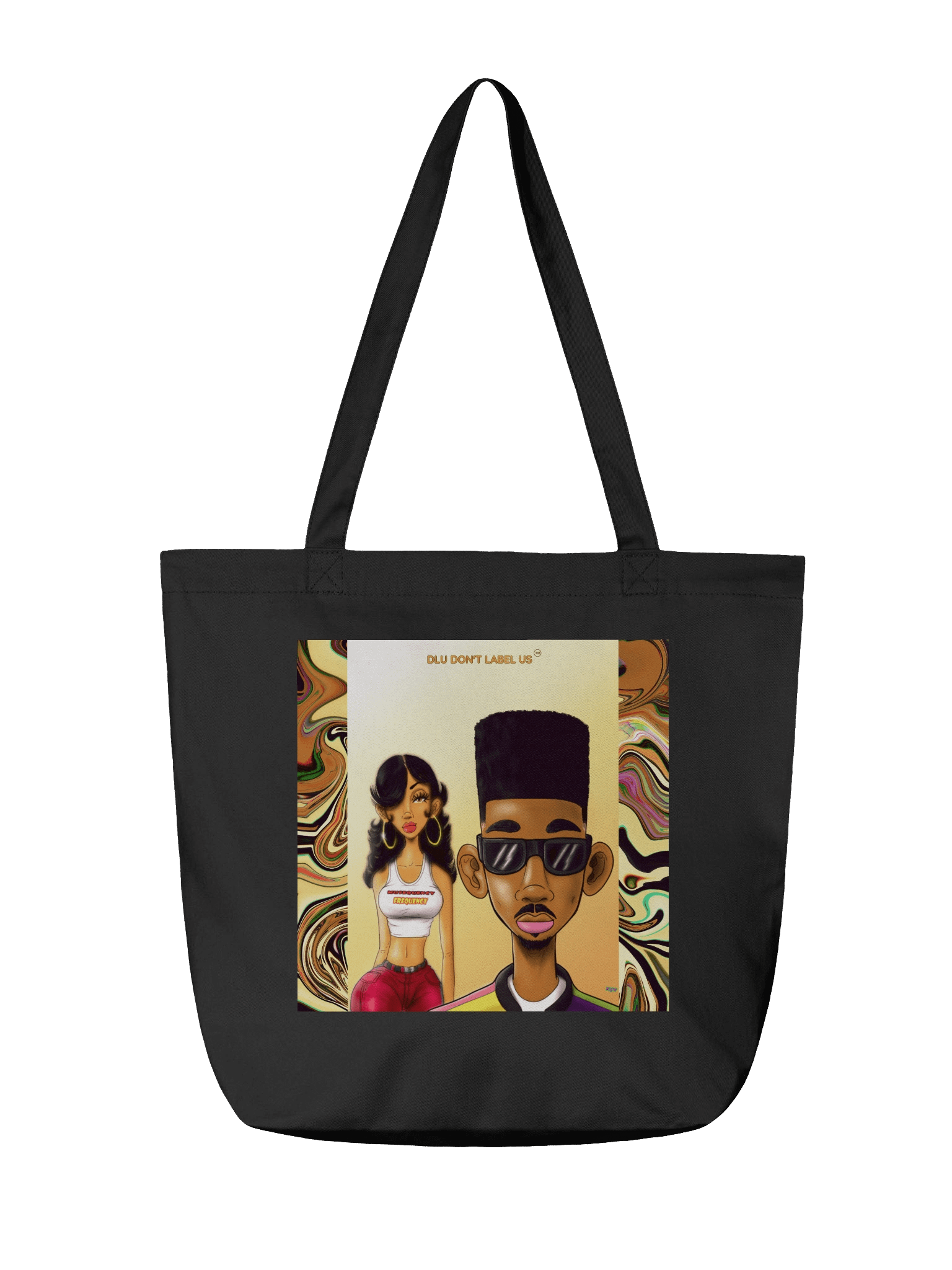 DLU DON’T LABEL US™ Frequency Swirl Eco Tote Bag product image (4)