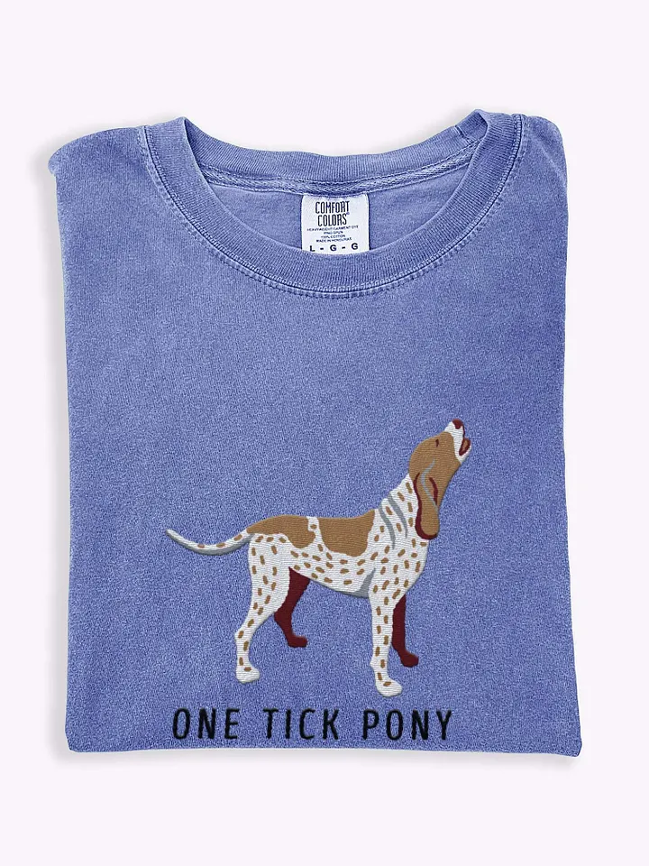 One Tick Pony T-Shirt(Embroidered) of a Redtick Coonhound product image (1)