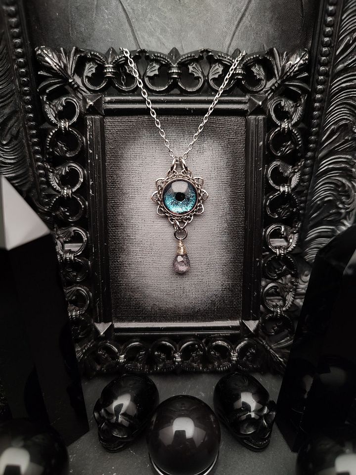 Eye Painted Amulet - SeaMist product image (1)