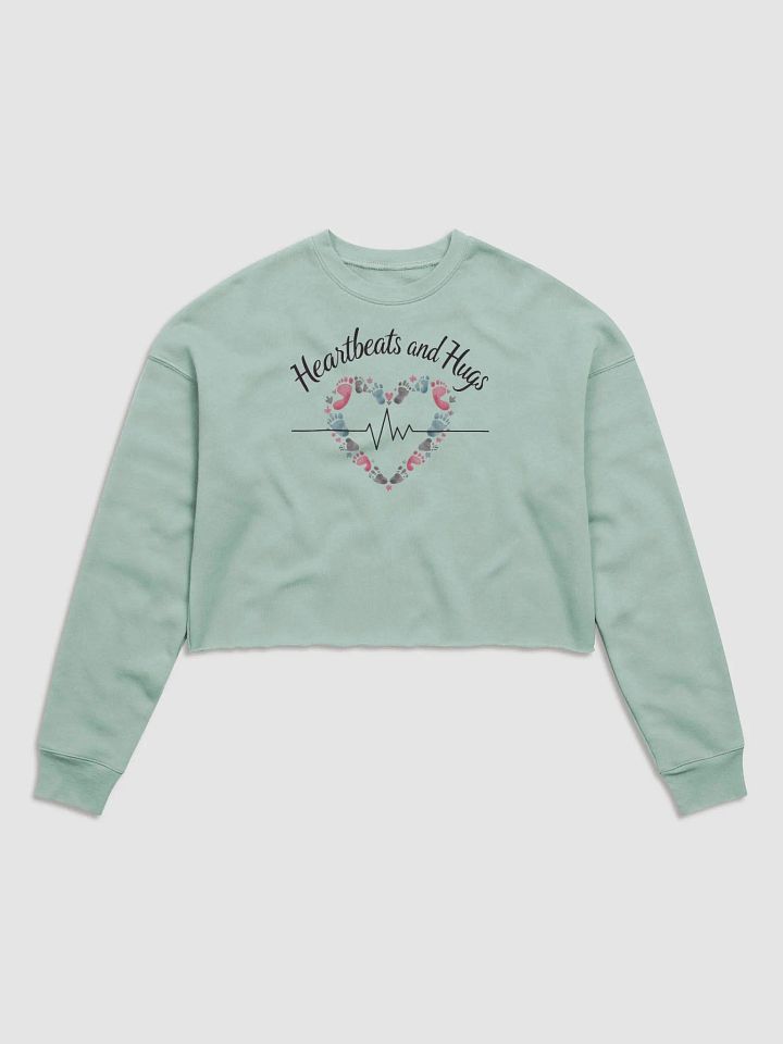 EKG Heartbeats & Hugs Crop Sweatshirt product image (2)