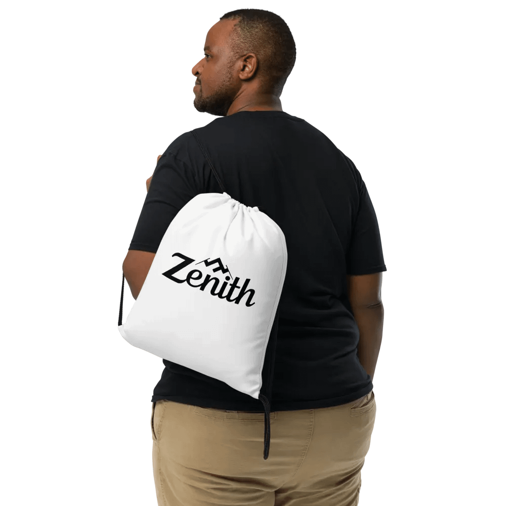All-Over Print Zenith Drawstring Bag - Minimalist Mountain Design product image (6)