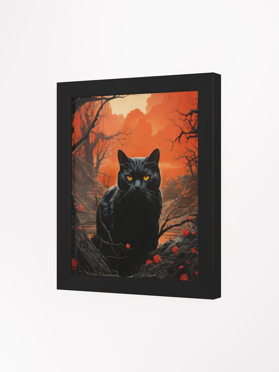 Eerie Black Cat Forest Poster product image (3)