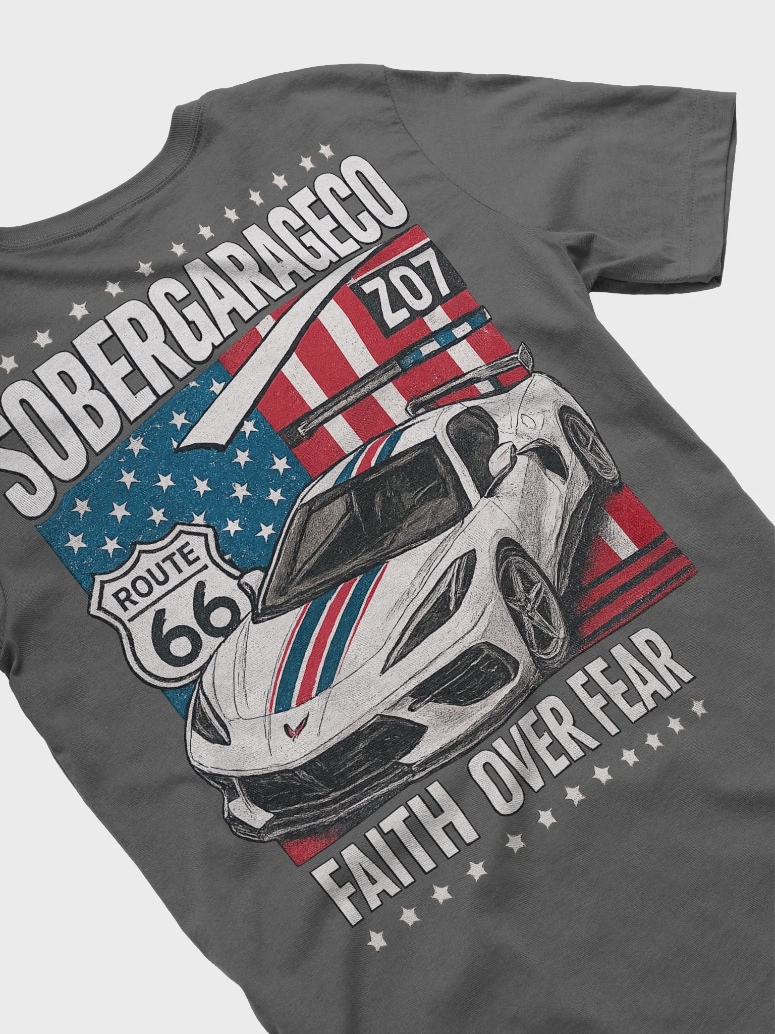 ZO7 C8 Corvette Sober Garage CO Stylized T-Shirt product image (32)