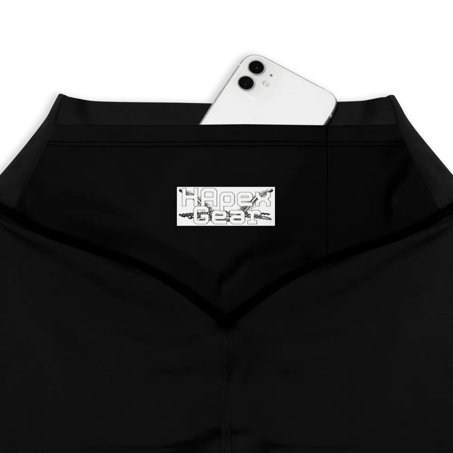White HApex Gear White Logo Cancer Awareness Orange Ribbon. Black Sports Leggings product image (1)
