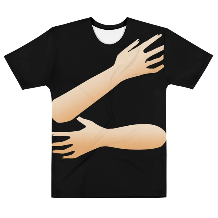 Back Hug T-Shirt (black shirt / White skin tone) product image (1)
