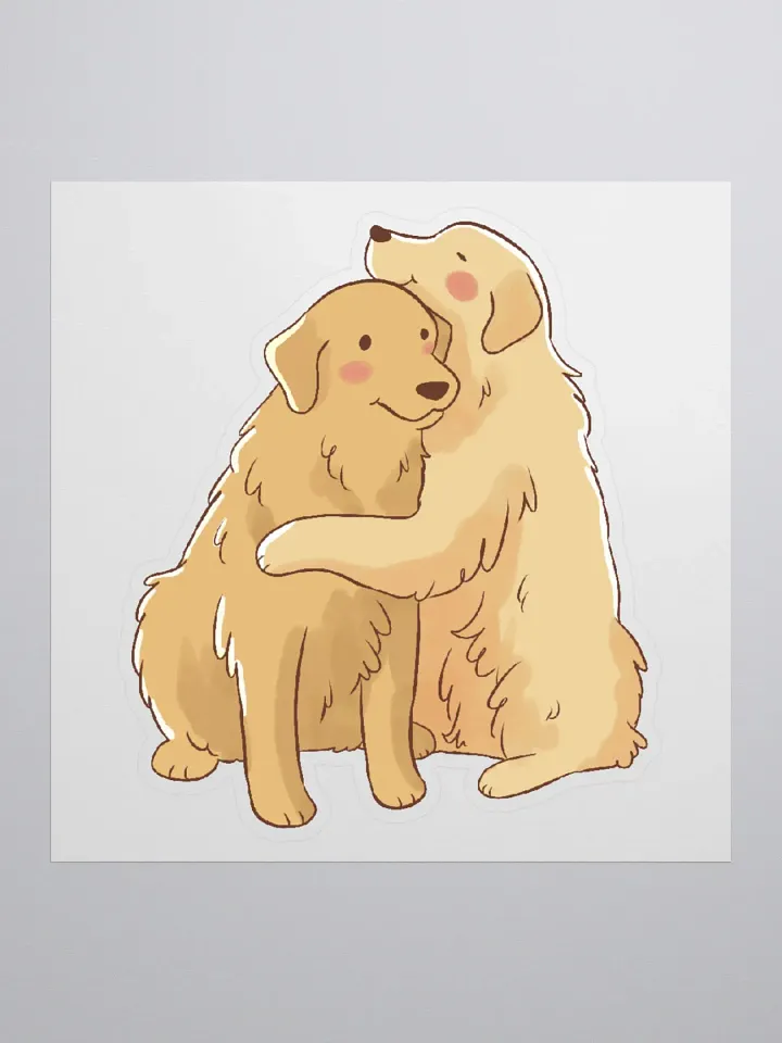 Golden Retriever Love Embrace Sticker product image (2)
