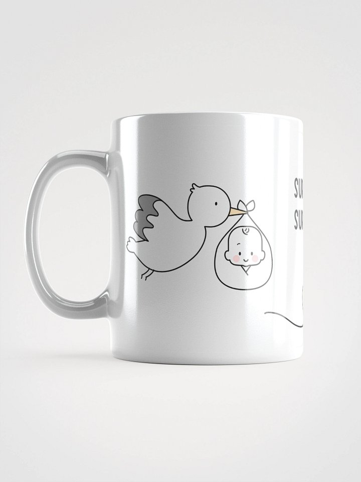 Mug Blanc - Surprise... Surprise - Cigogne Annonce Naissance - Cadeau Original product image (2)