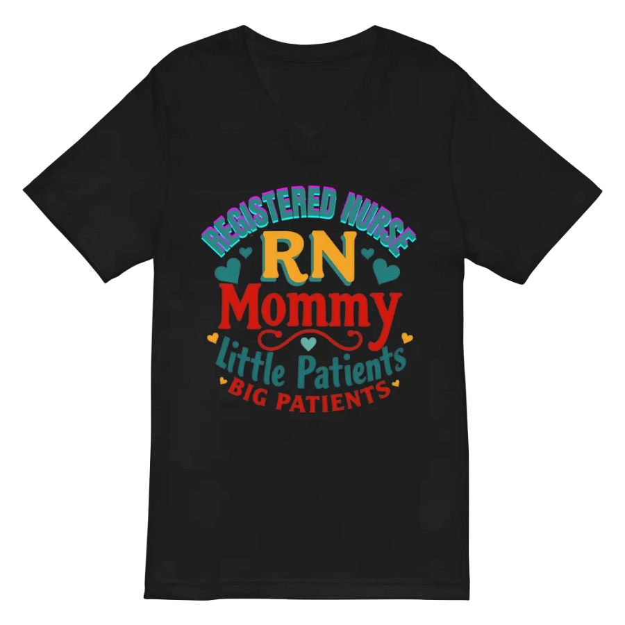 RN Mommy Little Patients Big Patients V-Neck Tee product image (3)
