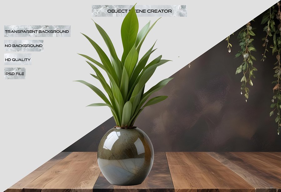 Natural Glow – Handcrafted Boho Vase PNG product image (2)