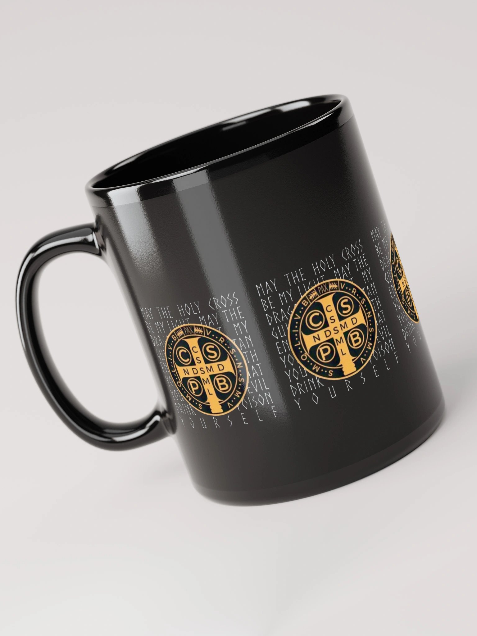 Cross Medallion Black Mug product image (3)
