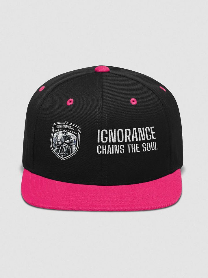 Cross Continental Adventure Snapback Cap | Ignorance chains the soul product image (1)