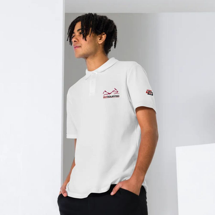 DCT Shadow Wing Polo Shirt White/Red product image (8)