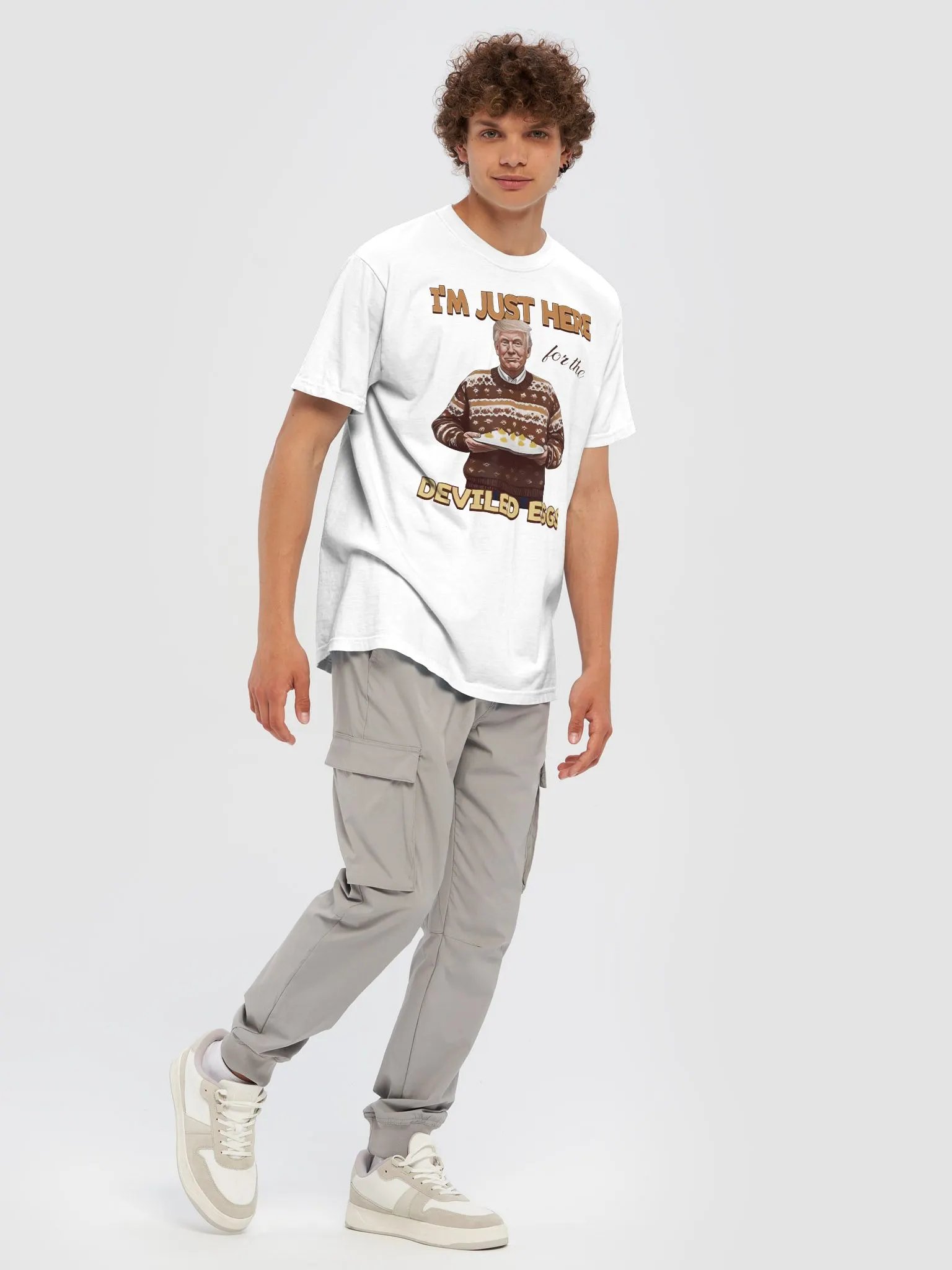 Trump Thanksgiving I’m Just Here For The Deviled Eggs Shirt product image (1)