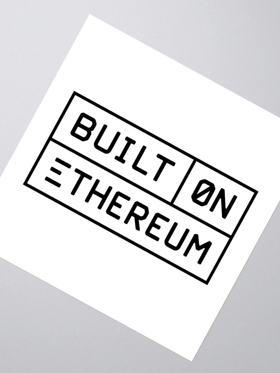 Built on Ethereum sticker white product image (2)