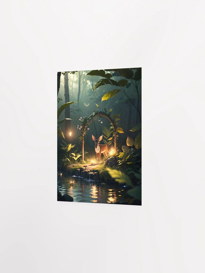 Enchanted Forest Deer Poster - Tranquil Nature Scene in Premium Matte Print product image (2)